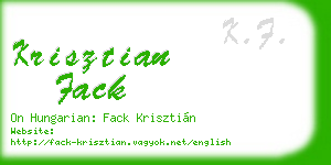 krisztian fack business card
